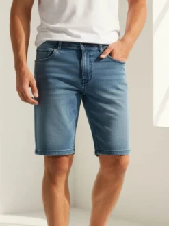 Cotton Belt Bermuda da uomo in jeans stretch - jeans