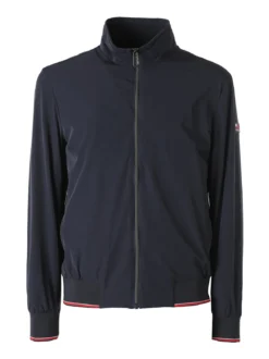 Cotton Belt Giacca leggera da uomo con zip - blu scuro