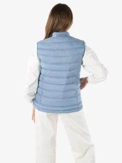 Cotton Belt Gilet imbottito da donna con zip - azzurro