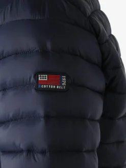 Cotton Belt Giubbino da uomo modello 100 grammi con zip - blu scuro