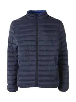 Cotton Belt Giubbino da uomo modello 100 grammi con zip - blu scuro