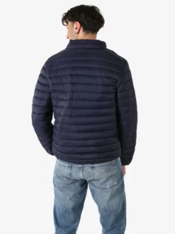 Cotton Belt Giubbino da uomo modello 100 grammi con zip - blu scuro