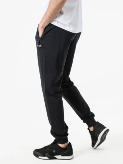 Cotton Belt Pantaloni tuta da uomo con coulisse e polsini - blu scuro