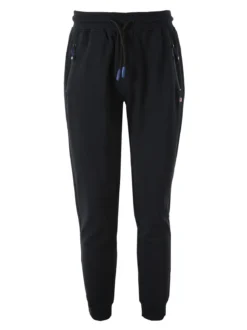 Cotton Belt Pantaloni tuta da uomo con coulisse e polsini - blu scuro