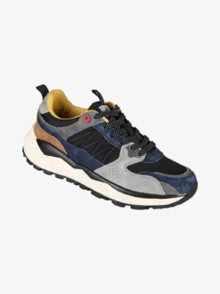 Cotton Belt Sneakers da uomo stringate - blu scuro