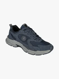 Cotton Belt Sneakers da uomo stringate - blu scuro