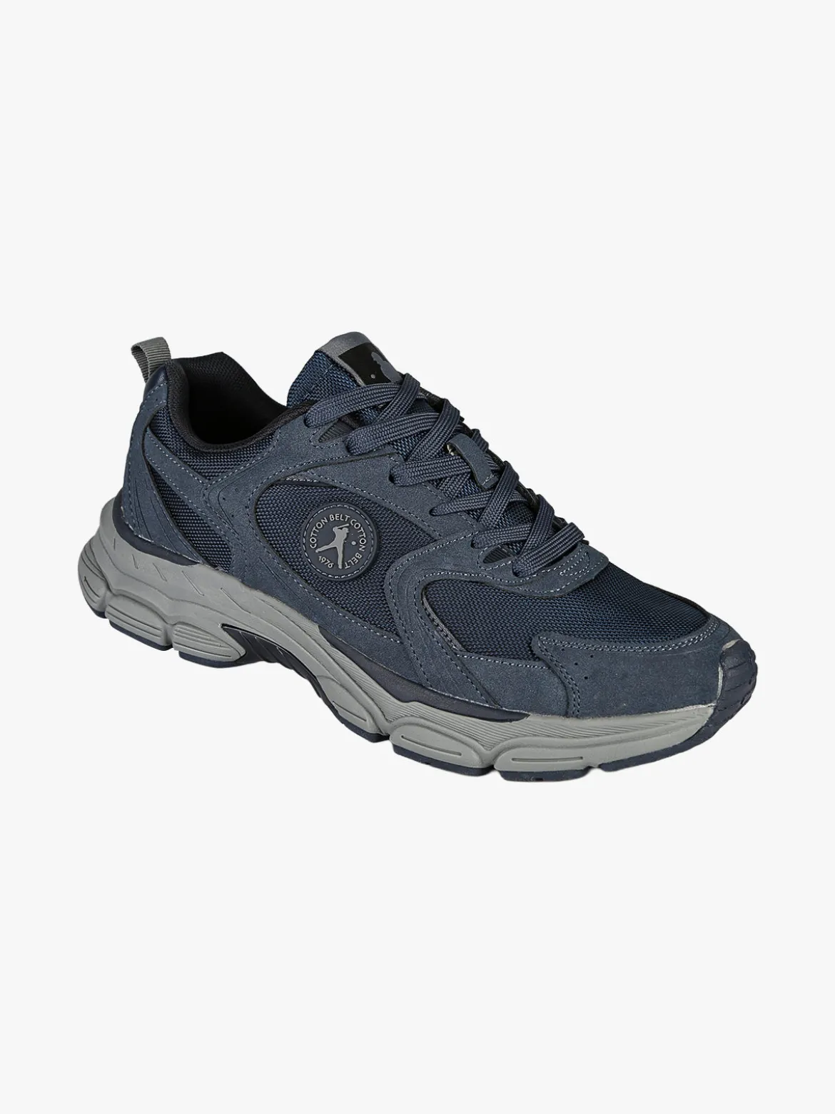 Cotton Belt Sneakers da uomo stringate - blu scuro