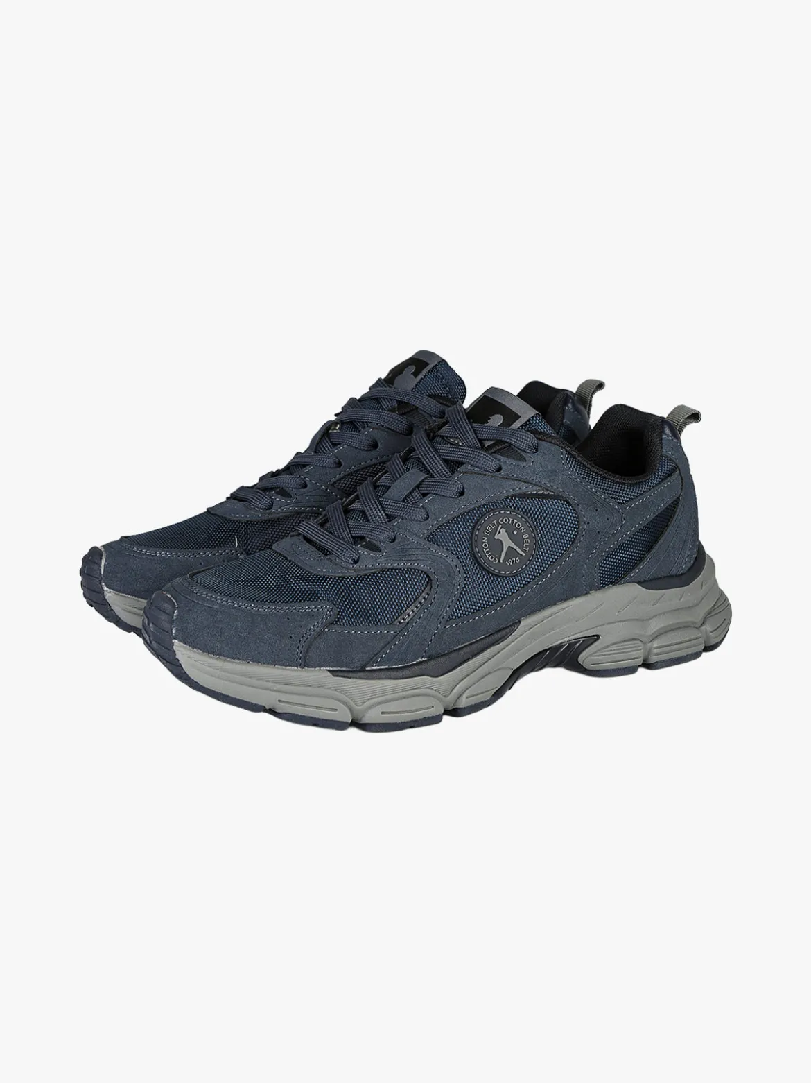 Cotton Belt Sneakers da uomo stringate - blu scuro