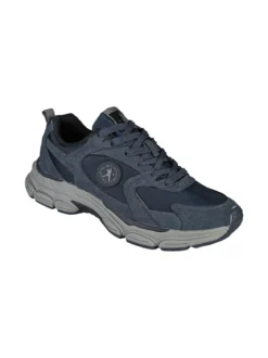 Cotton Belt Sneakers da uomo stringate - blu scuro