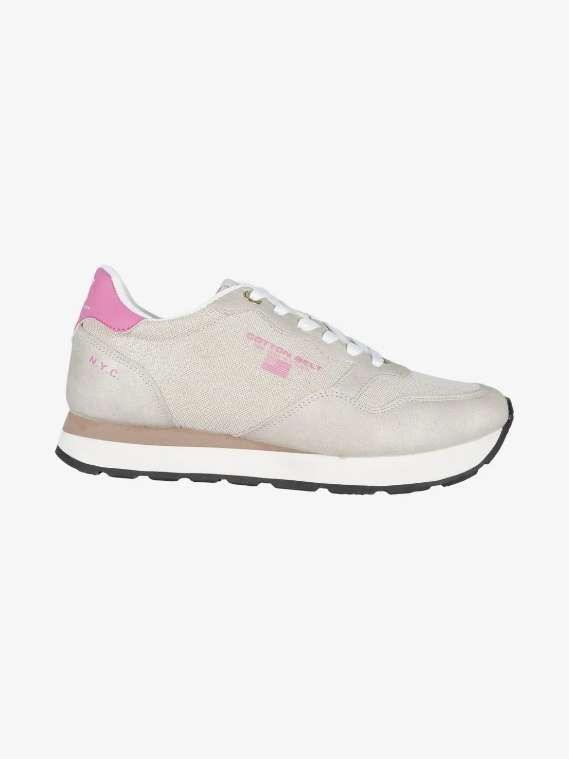 Cotton Belt Sneakers donna con platform e glitter