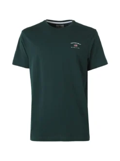 Cotton Belt T-shirt da uomo in cotone con logo - verde scuro