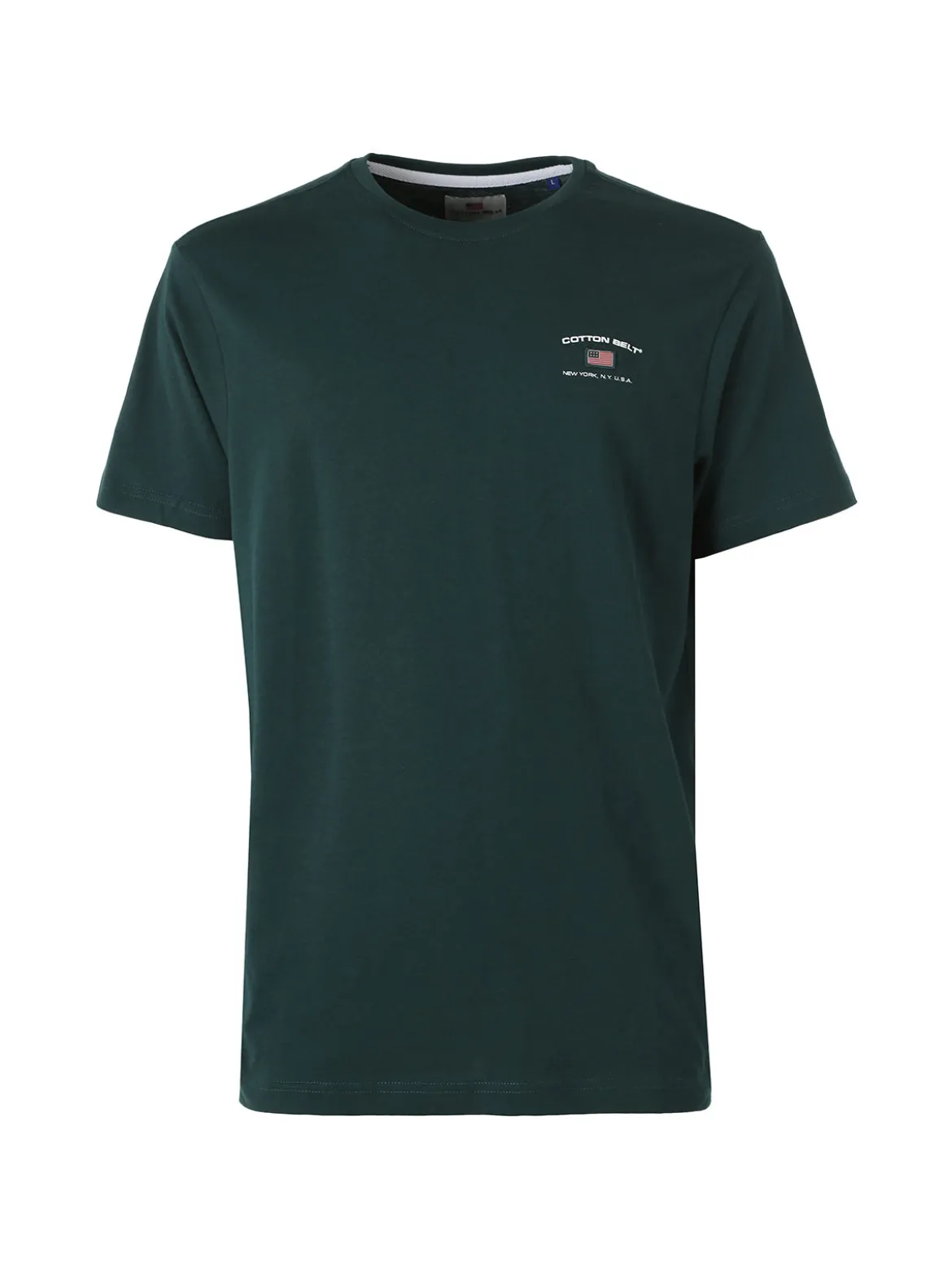 Cotton Belt T-shirt da uomo in cotone con logo - verde scuro