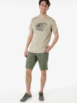 Cotton Belt T-shirt da uomo in cotone con stampa - fango