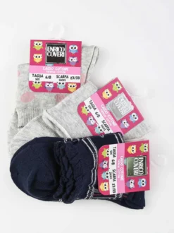 Coveri Calze corte da bambina in caldo cotone 3 paia