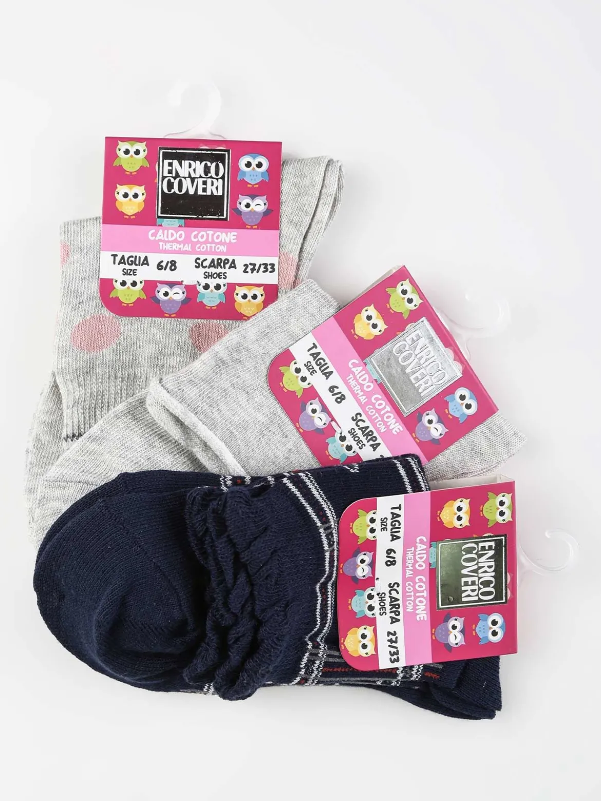 Coveri Calze corte da bambina in caldo cotone 3 paia