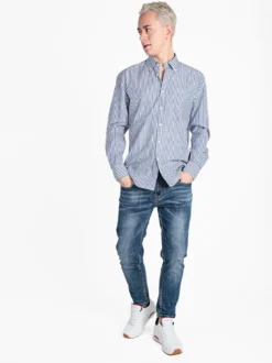 Coveri Collection Camicia da uomo a righe regular fit in cotone