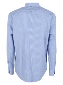 Coveri Collection Camicia da uomo a righe regular fit in cotone - cielo