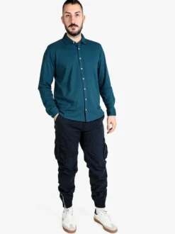 Coveri Collection Camicia da uomo in cotone a maniche lunghe