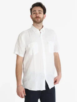 Coveri Collection Camicia in lino da uomo a maniche corte
