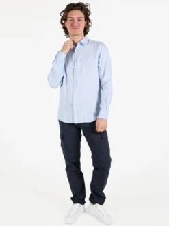 Coveri Collection Camicia in lino da uomo a maniche lunghe