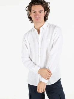 Coveri Collection Camicia in lino da uomo a maniche lunghe