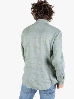 Coveri Collection Camicia in lino da uomo a maniche lunghe