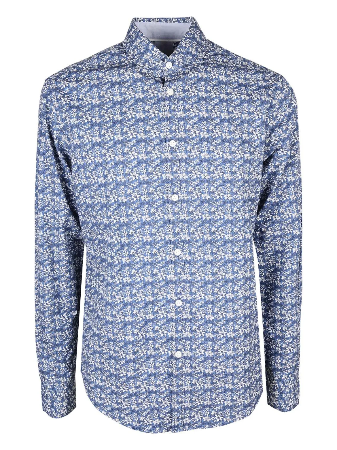Coveri Collection Camicia uomo fiorata a maniche lunghe semi slim fit