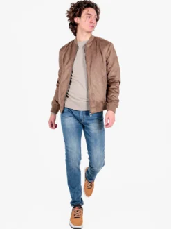 Coveri Collection Giacca da uomo scamosciata con zip