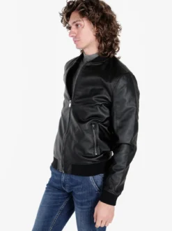 Coveri Collection Giacca in ecopelle da uomo con zip