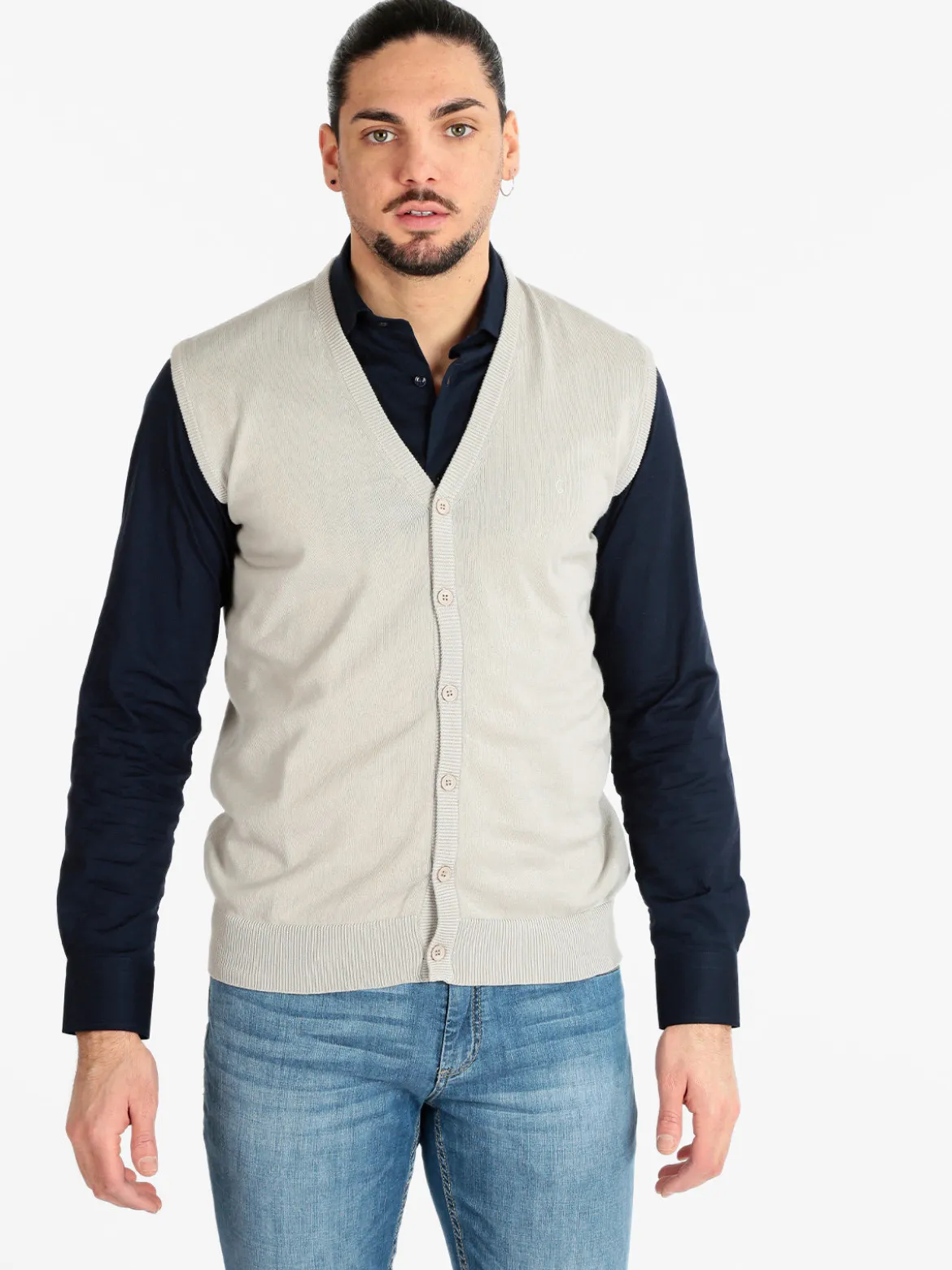 Coveri Collection Gilet uom in maglia con bottoni