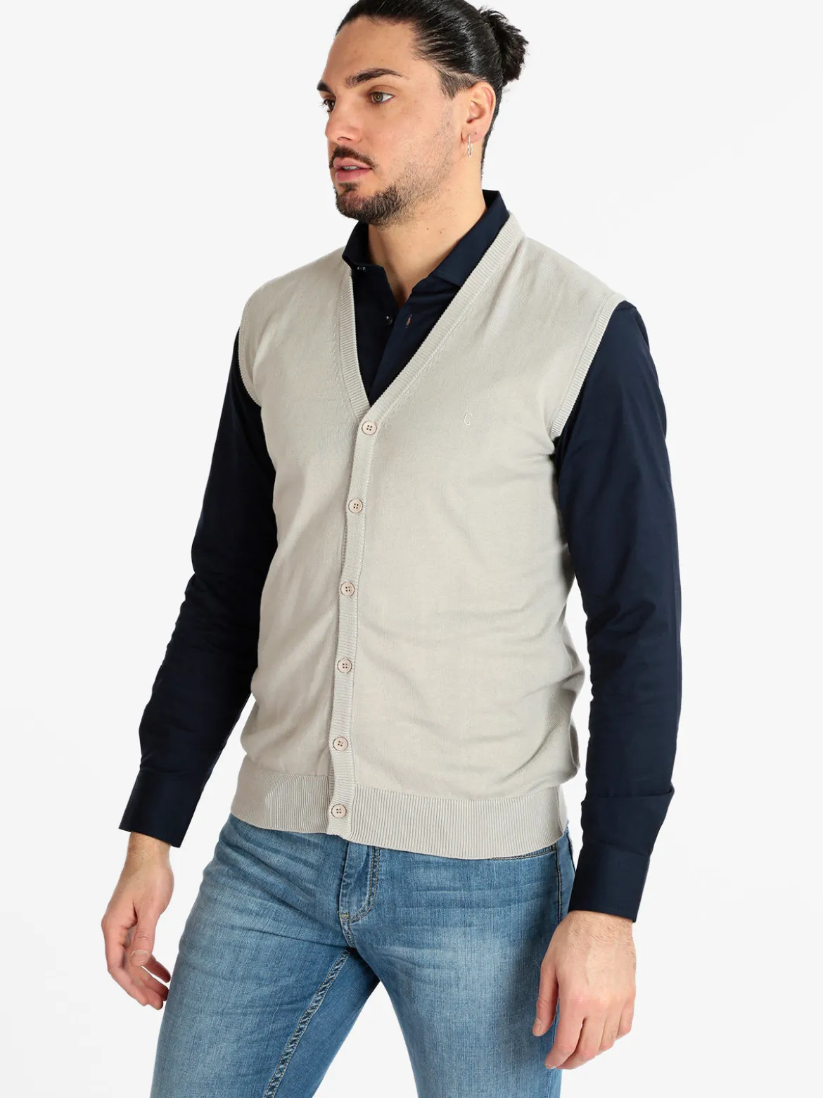 Coveri Collection Gilet uom in maglia con bottoni