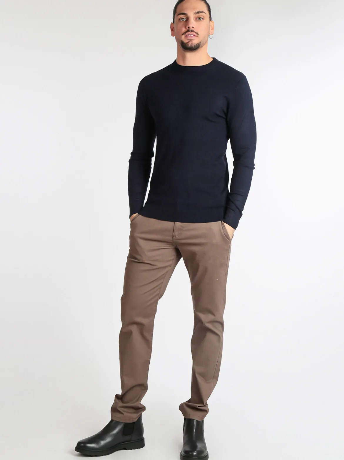 Coveri Collection Pullover uomo girocollo in tinta unita