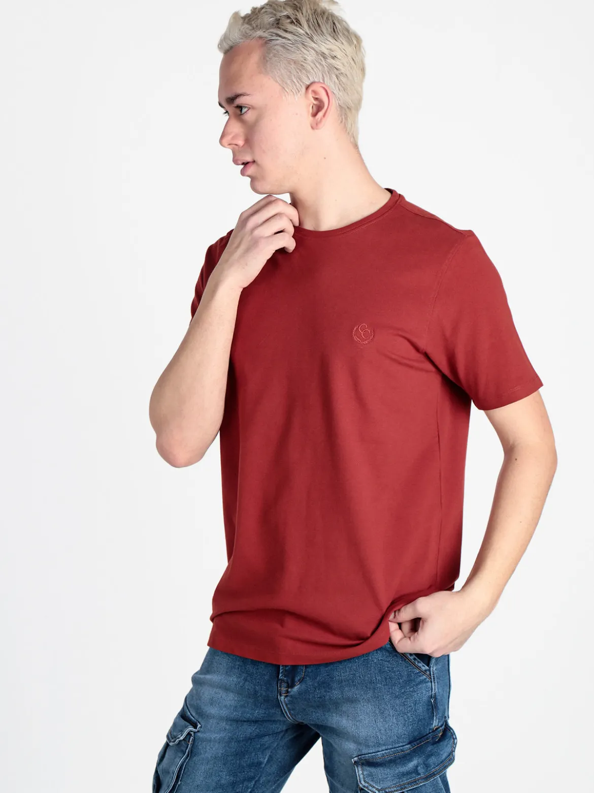 Coveri Collection T-shirt girocollo da uomo in cotone piquet