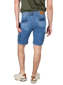 Coveri Moving Bermuda in jeans da uomo con tasconi laterali