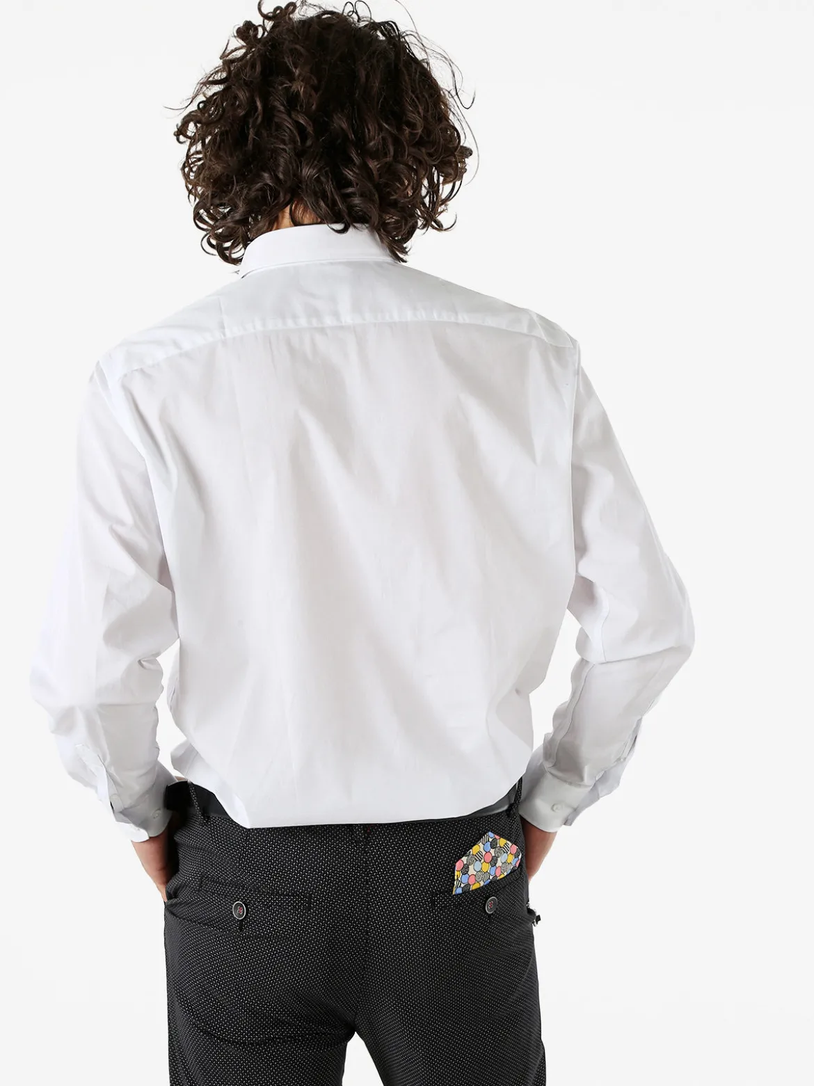 Coveri Moving Camicia da uomo in cotone regular fit a maniche lunghe - bianco