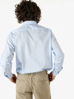 Coveri Moving Camicia da uomo in cotone regular fit a maniche lunghe - azzurro
