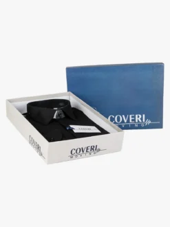 Coveri Moving Camicia da uomo slim fit in cotone a maniche lunghe - nero