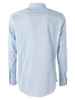 Coveri Moving Camicia da uomo slim fit in cotone a maniche lunghe - azzurro