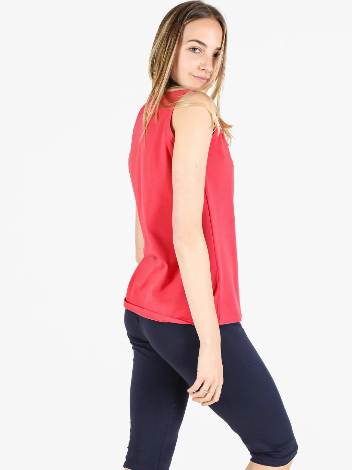 Coveri Moving Canotta girocollo da donna in cotone - rosso