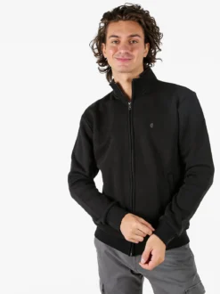 Coveri Moving Felpa da uomo a collo alto con cerniera - nero