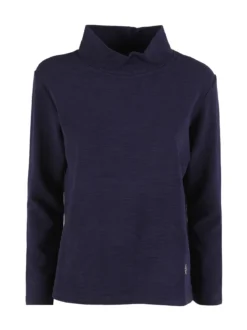 Coveri Moving Maglia donna a maniche lunghe accollata - blu scuro