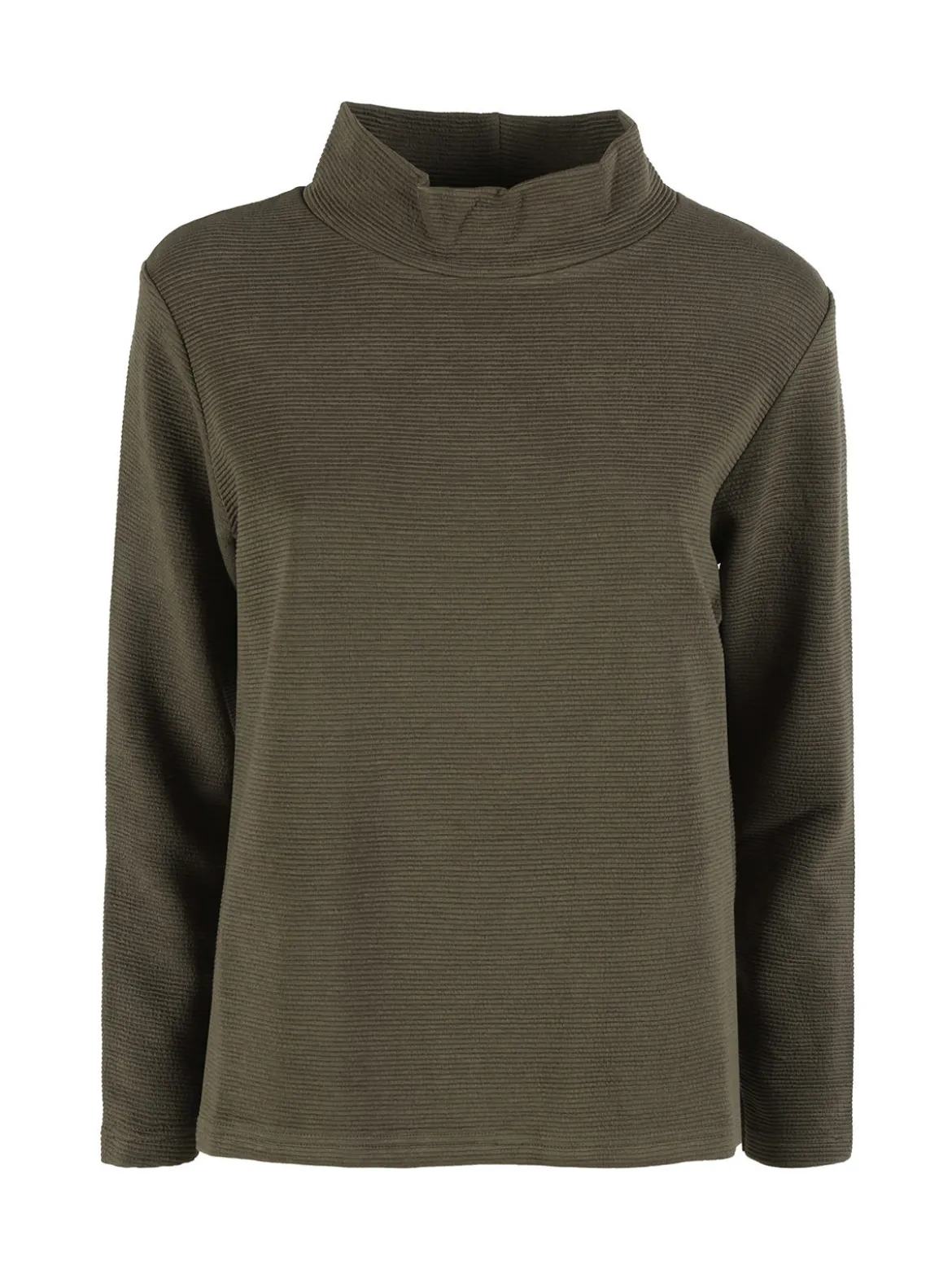 Coveri Moving Maglia donna a maniche lunghe accollata - militare