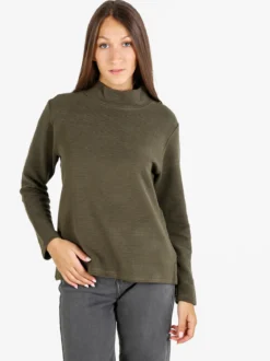 Coveri Moving Maglia donna a maniche lunghe accollata - militare