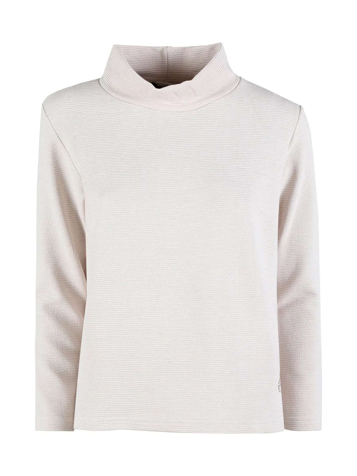 Coveri Moving Maglia donna a maniche lunghe accollata - panna