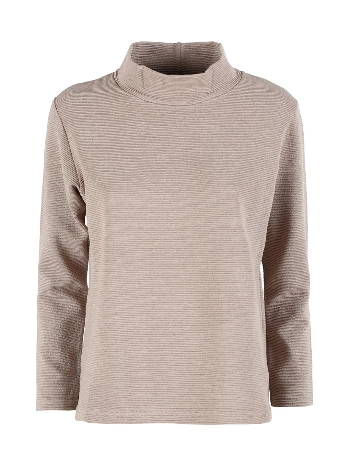 Coveri Moving Maglia donna a maniche lunghe accollata - sabbia