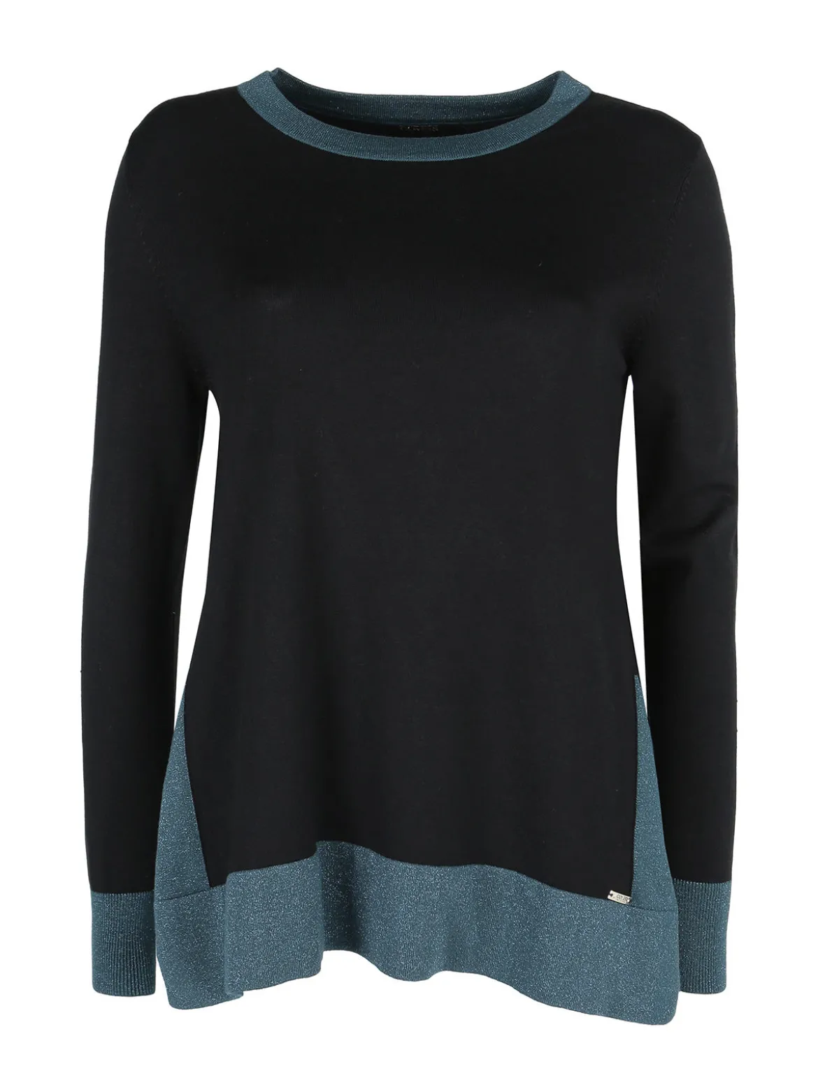 Coveri Moving Maglia donna girocollo in contrasto colore con spacchi laterali