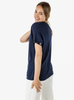 Coveri Moving Maglia girocollo da donna a maniche corte con paillettes decorative - nero