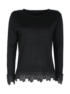 Coveri Moving Maglia girocollo da donna con dettagli in pizzo