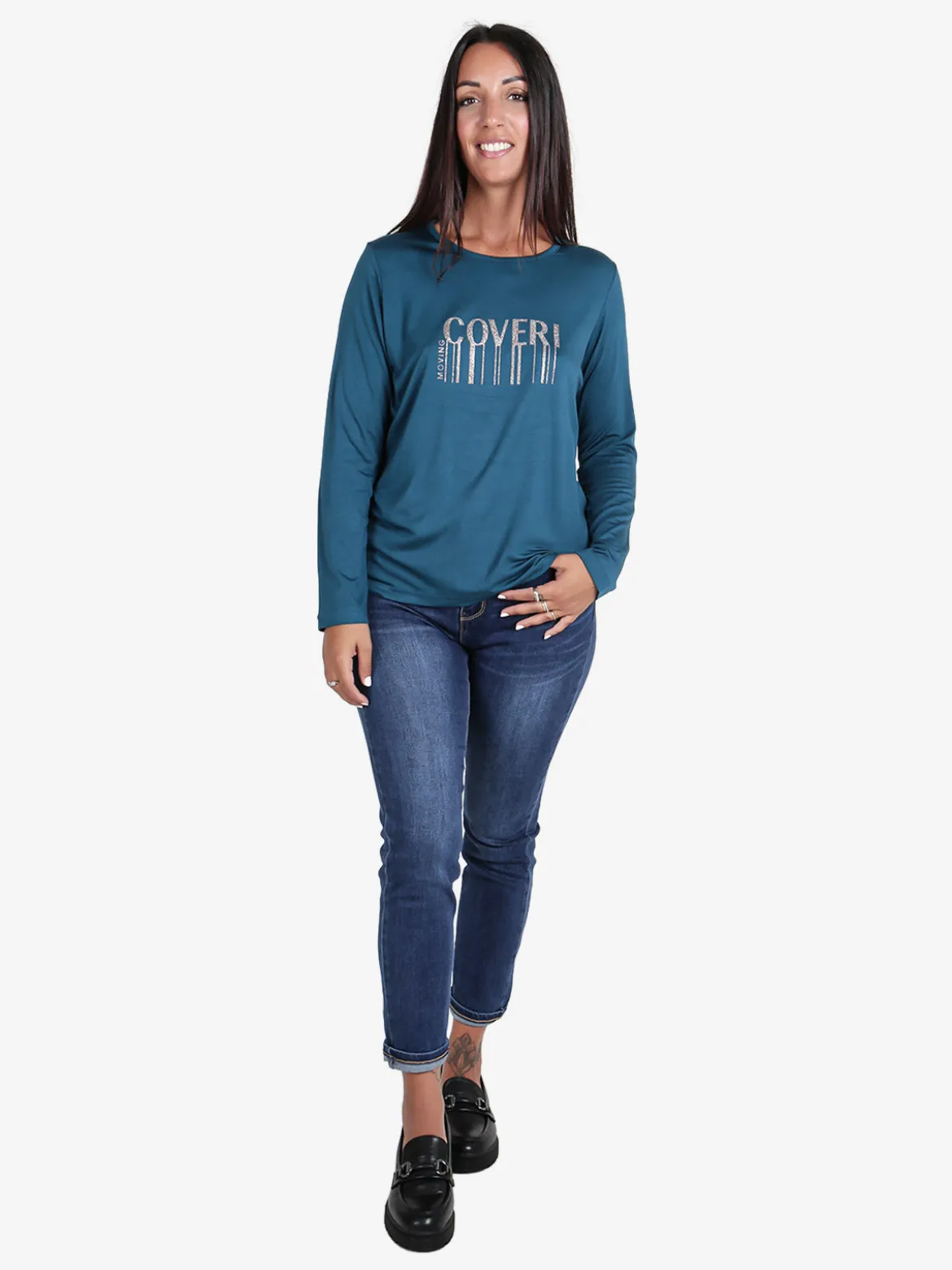 Coveri Moving Maglia girocollo da donna con stampa