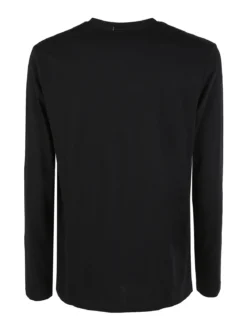 Coveri Moving Maglia girocollo da uomo in cotone a maniche lunghe - nero
